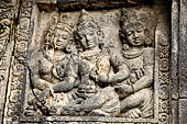 Prambanan - Candi Lara Jonggrang, the Shiva Temple, panels with reliefs of lokapala (dikpala) the protectors of the directions. 